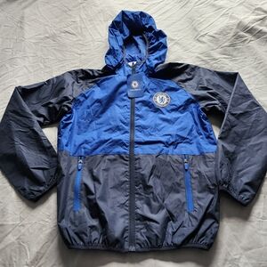 Chelsea FC BOYS SHOWER JACKET LIGHT SIZE YOUT BOYS LARGE (12-13) NWT!!!